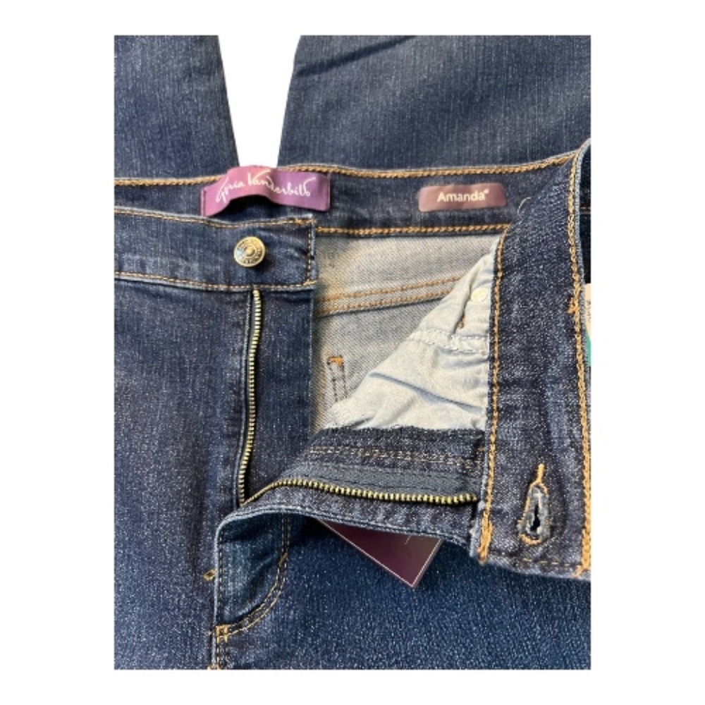 🆕 NWT Gloria Vanderbilt Amanda classic rise tapered leg jeans – size 16 Long - Picture 3 of 9